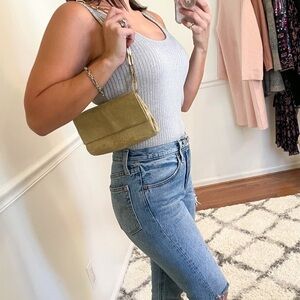 Vintage Y2K Italian Leather Chain Mini Shoulder Bag